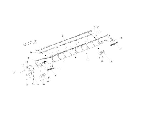 Molding Sill (Rocker) Bracket RH front