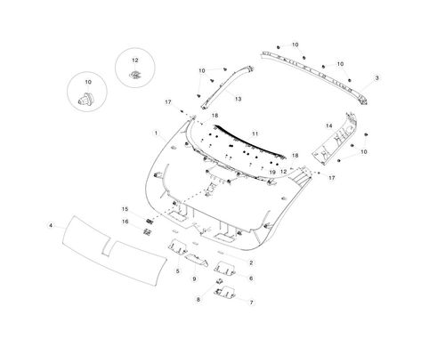 ASY, LIFTGATE SPEAKER TRIM, MESH GRILLE WITHOUT CLOTH