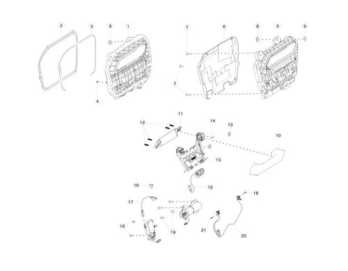 BACKPLATE, DR HANDLE OTR RH - Unpainted