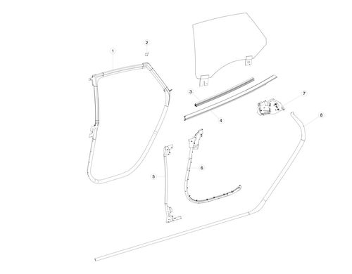 SEAL - DOOR FRONT B PILLAR MARGIN LH