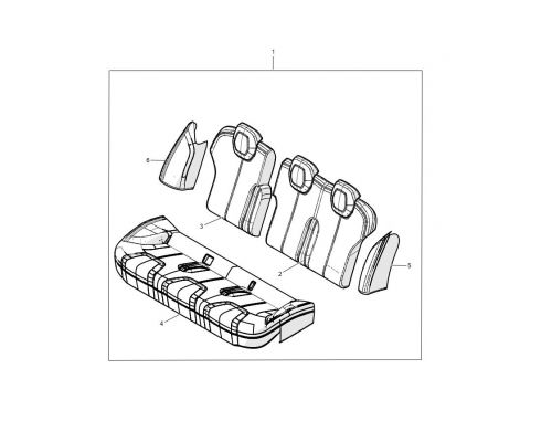 US/CA/EU REAR SEAT CUSHION ASY - PERFORMANCE WHITE - WITH HEATERS