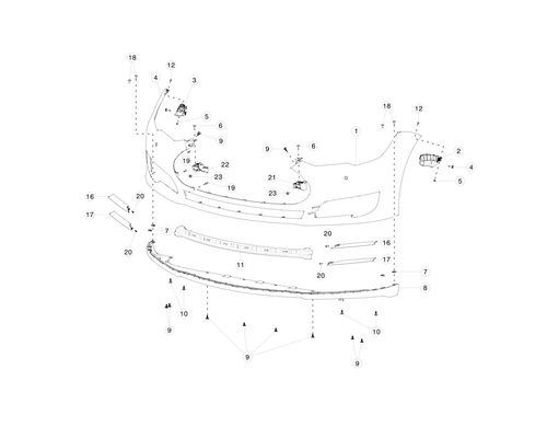 TRIM-FR FOG LAMP UPR, LH BLACK