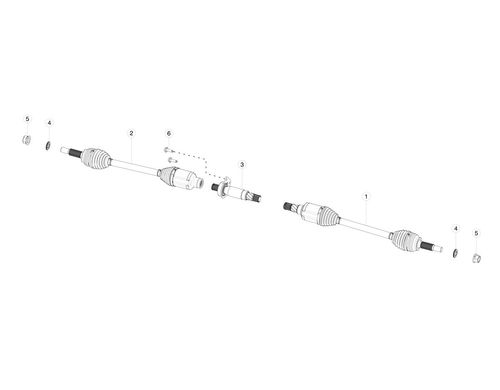 HALFSHAFT, FR, LH, MODEL S HPDM