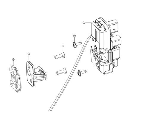 WATERSHIELD - REAR DOOR BS LATCH LH