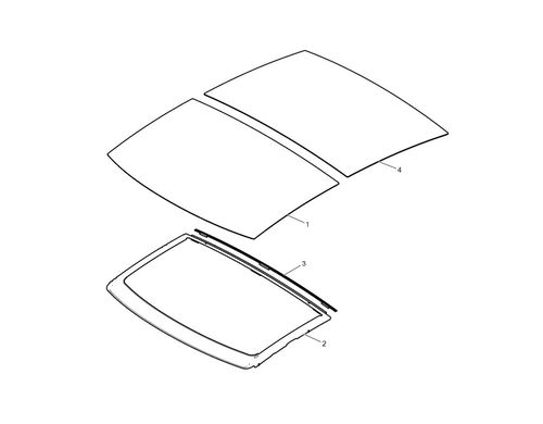 COVER, GLASS FRAME FRONT TAB