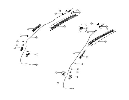 MDLS, ASSY, PANO ROOF LINK, FR, LH