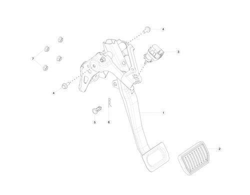 PEDAL ASY BRAKE PERFORMANCE - LHD