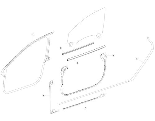 SEAL - DOOR FR OTR BELT - RH