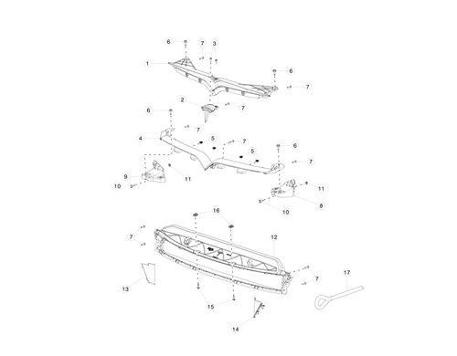 GRILLE COVER UPR, FR FASCIA MS2