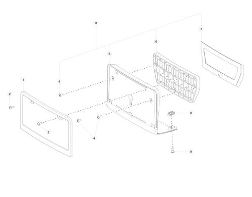 LICENSE PLATE BRACKET FRAME, NA, MS2