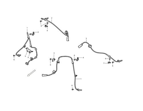 FRONT ANTI-LOCK BRAKE INTELLIGENT SYSTEM WHEEL SPEED SENSOR ASSEMBLY