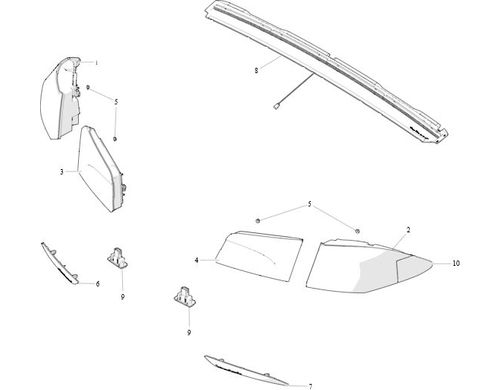 LAMP ASY RR REFLEX (LH)