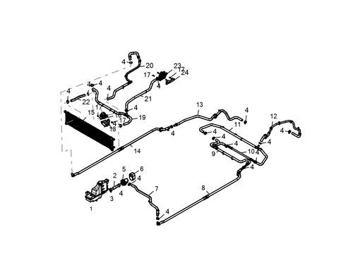 ASY - HOSE (PT) - RKR TO BYPASS 3 WAY VLV