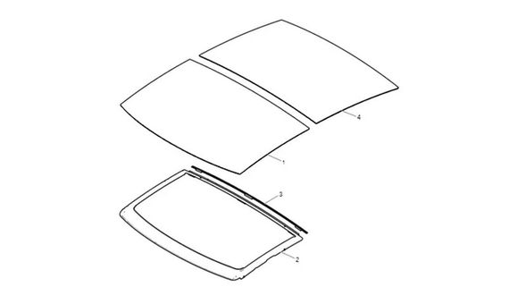 Стекло панорамное заднее крыши (АП 2.5) (1053621-S0-B)