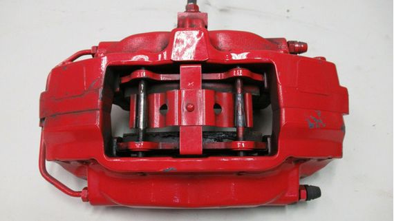 FRONT BRAKE CALIPER WITH PADS - RIGHT - RED (1042640-01-F)