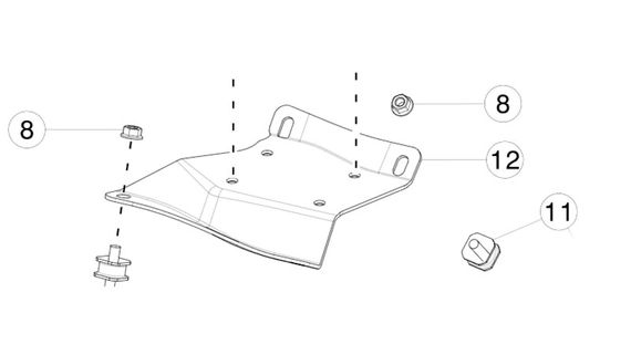 Кронштейн крепления компрессора кондиционера 2WD (1068997-00-C)