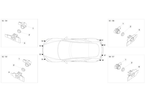 Кронштейн парктроника (1АП) S2 (1048517-00-B)